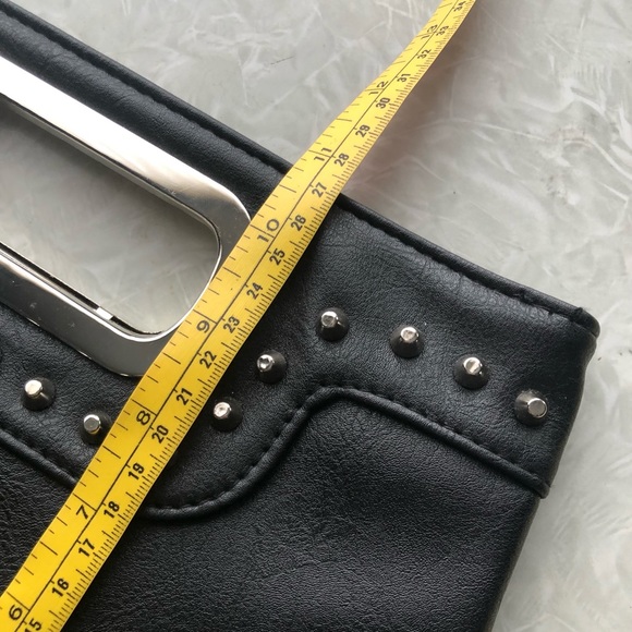 Black Studded Clutch by Cato - Picture 4 of 6